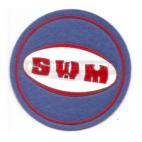 toppa in stoffa da incollare o cucire - logo SWM - originale anni '70