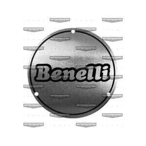 Benelli stemma carter motore coat of arms metallo metal targhetta plate