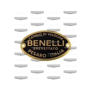 Benelli stemma coat of arms metallo metal targhetta plate