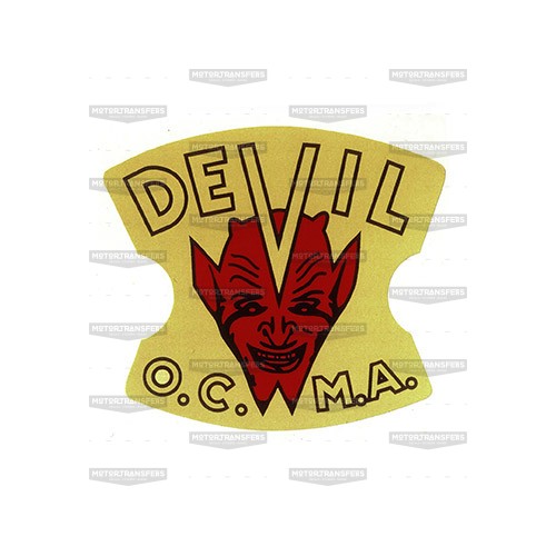 Devil adesivo in PVC colore giallo